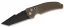 Hogue EX-A03 3.5 in. Automatic Knife, Brown Polymer Handle, Black Tanto