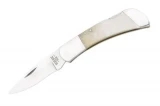 Bear & Sons Cutlery Medium Drop Point Lockback Pocket Knife with White