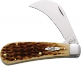 Case Cutlery Amber Bone Hawk Bill Pruner Pocket Knife