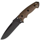 Hogue EX-F01 Tactical Knife Fixed 5-1/2" Carbon Steel Blade, G10 Tan G