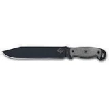 Ontario Knife Company RD 9 Blk Micarta Handle Black Plain Blade