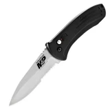 Smith & Wesson M&P Automatic Knife, Black Aluminum Handle, Serrated