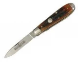 Queen Cutlery Teardrop Linerlock Pocket Knife with Aged Honey Amber St