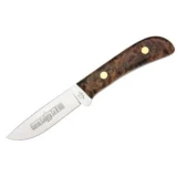 Queen Cutlery Drop Point Hunter Fixed Blade Knife with Fossilized Spal