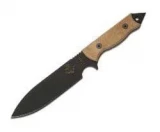 Ontario Knife Company Ranger Assault Knife, Tan Micarta, Black Plain B