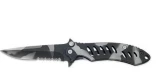 United Cutlery USARA Stainless Single Blade Folder, Black Titanium Camo
