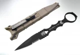 Benchmade 178SBKSN ComboEdge Black Dagger with Injected Molded Sand Sheath