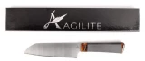Ontario Knife Company (OKC) Agilite Santouku, Black Handle, Brushed Plain
