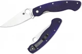 Spyderco Military Pocket Knife with Dark Blue G10 Handle, C36GPDBL