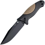 Hogue EX-F02 Fixed Blade with Dark Earth Handle and Black Clip Point P