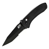 Smith & Wesson M&P Automatic Knife with Black Aluminum Handle and Serr