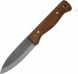 Condor Tool & Knife Bushlore Camp Knife, 4.31" 1075 Blade, Hardwood Handle, Leather Sheath