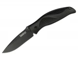 Kershaw 1550 Blackout Assisted Folding Knife, 3.25" 14C28N Steel Plain Blade, Black Handles