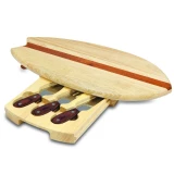 Picnic Time Surfboard Cutting Board with Tool Set