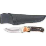 Bear & Sons Cutlery India Stag Pro Skinner w/Leather Sheath
