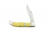 Bear & Son Cutlery 5-1/4" Yellow Delrin Single Blade Pocket Knife