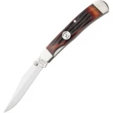 Bear & Son Cutlery 4 1/8'' Red Stag Bone Bear Rancher Pocket Knife