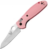 Benchmade 555HG-PNK Mini-Griptilian Pocket Knife (Sheepsfoot Plain Edge, Pink)
