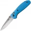Benchmade 556-BLU Mini-Griptilian Pocket Knife (Drop Point Plain Edge, Blue)