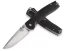 Benchmade 890 Torrent, 3.6" Plain Satin Blade, Black G-10 Handles