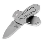 Benchmade Knives Benchmite II, Bead Blast Stainless Steel Handle, Plai