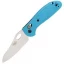 Benchmade Mini-Griptilian Knife with Blue Valox Handle and Plain Bla
