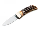 Boker Gentlemen's Lockback Folding Knife, Genuine Stag Handles