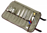 Boldric Canvas Roll Knife Bag with Straps, Green