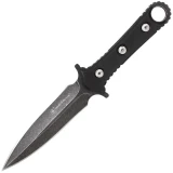 Smith & Wesson SWF606 Boot Knife, 4.4" Blade, TPE Handle, Leather Shea