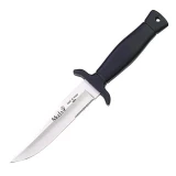 Muela of Spain Boot Knife, Black Handle, Plain, w/Leather Sheath