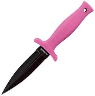 Schrade SCHF19P Small Plain Spear Point Fixed Blade Boot Knife w/ Pink
