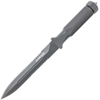 Schrade SCHF41 One-Piece Drop Forged Dual Partially Serrated Double Ed