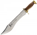 Jungle Bowie Knife, 12" Stainless Steel Sawback Blade, Hardwood Handle