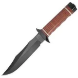 SOG Specialty Knives SOG Bowie II, Black TiAIN Blade, Leather Handle, Leather