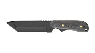 ShadowTech Knives 9 in. Ranger Tanto, Black Blade, Plain, Black G10