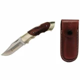 111 CocoBolo Clip Point Folder with Leather Sheath