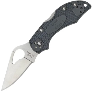 Byrd Robin 2, 2.4" Plain Satin Blade, Gray FRN Handle - BY10PGY2