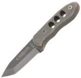 Camillus Knives 5.5 in Choker Neck Knife, Micarta Handle, Black Tanto Plain