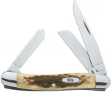 Case Cutlery Medium 3-Blade Stockman CV Amber Bone Pocket Knife 039