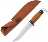 Case Leather Hunter Fixed Blade Knife (365-5 SS) with Leather Sheath