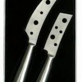 Prodyne Set Of 2 Open Blade Stainless Steel Cheese Knives