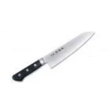 Kanetsune Santoku, Dark Blue Plastic Handle Kitchen Knife, 7.10 in., A