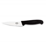 Victorinox 5'' Wavy Edge Mini Chefâ??s Knife, Black Fibrox Handle