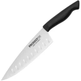 Ergo Prodigy 8" Chef's Knife, Granton Blade, Full Tang, TPR Handle - 2080