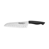 Ergo Chef 7" Stamped Santoku Knife w/ Hollow Grounds, Full Tang & Non-
