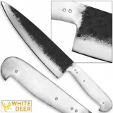 WHITE DEER 1095 Forged Steel 12in Blank Knife Japanese Chef Cutlery 58-60 HRC