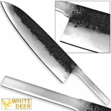WHITE DEER 1095 Forged Steel Blank Santoku Chef Knife Japanese Cutlery Extreme Sharp AF
