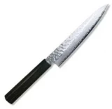 Kanetsune Petty Hammered Sandvic Nickel Damascus Chef Knife