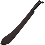 Cold Steel Knives Bolo Machete, Black Handle & Blade w/Sheath, 18 inch Blade
