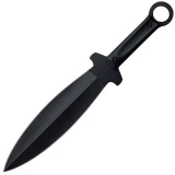 Cold Steel Shanghai Warrior Shadow Dagger Fixed Blade Knife, Black Handle & Blade w/Sheath